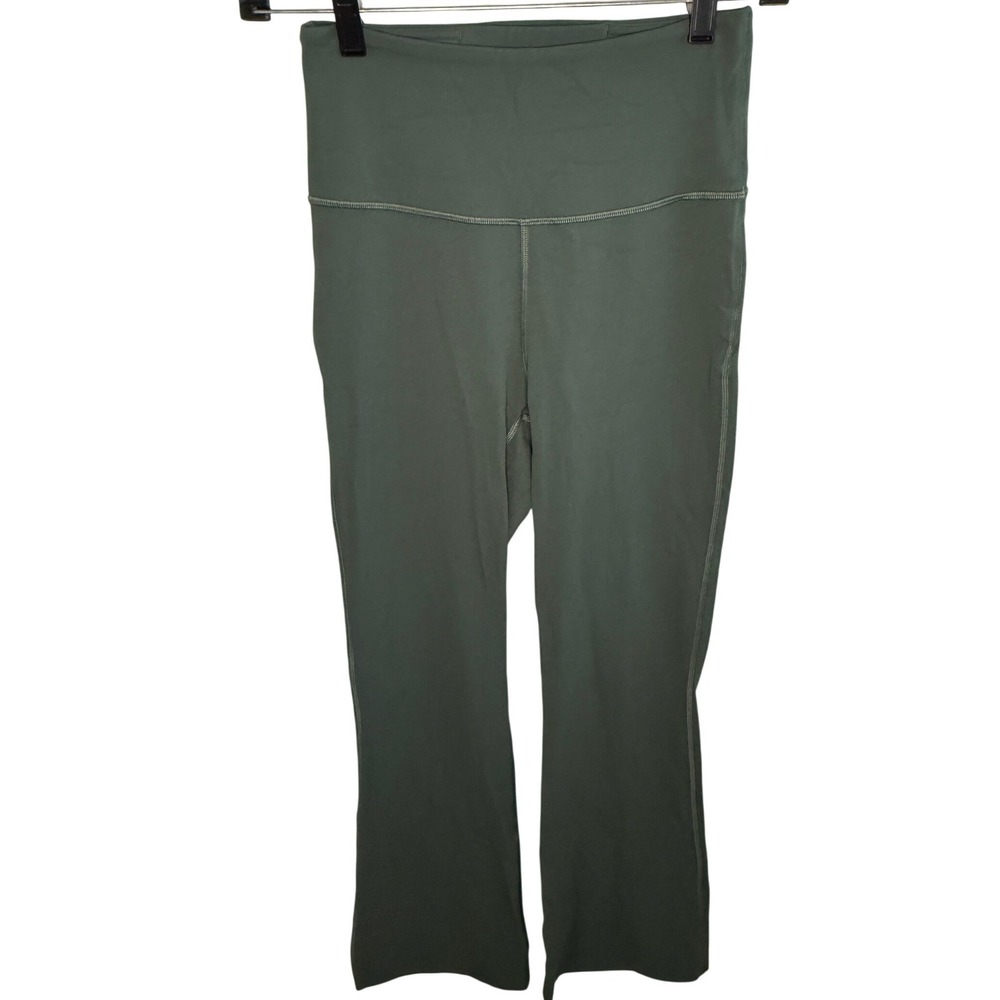 Lululemon Groove‎ Super-High-Rise Flared Pant Green Nulu Yoga Pants Women's 4